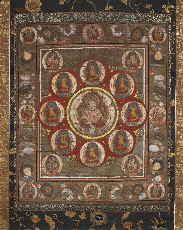 絹本著色阿弥陀曼荼羅図 文化遺産オンライン