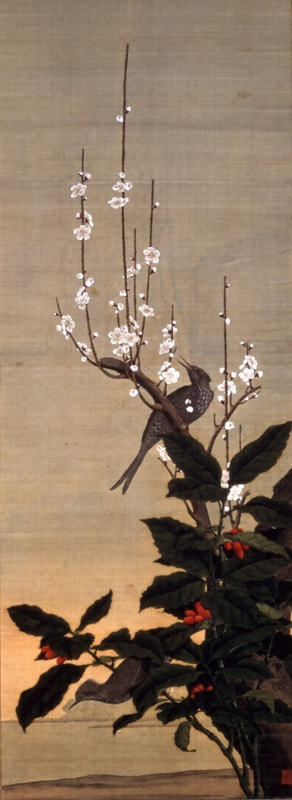 絹本著色唐太宗花鳥図〈小田野直武筆／〉 文化遺産オンライン