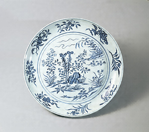 明染付花卉文大皿 文化遺産オンライン