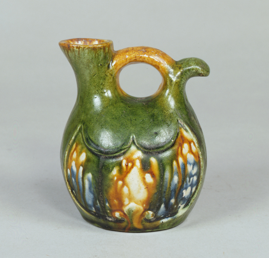 三彩袋形水注 文化遺産オンライン