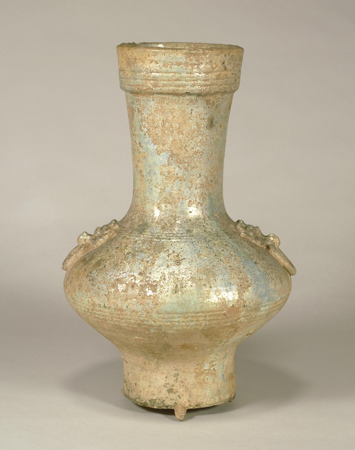 緑釉獣環壺 文化遺産オンライン
