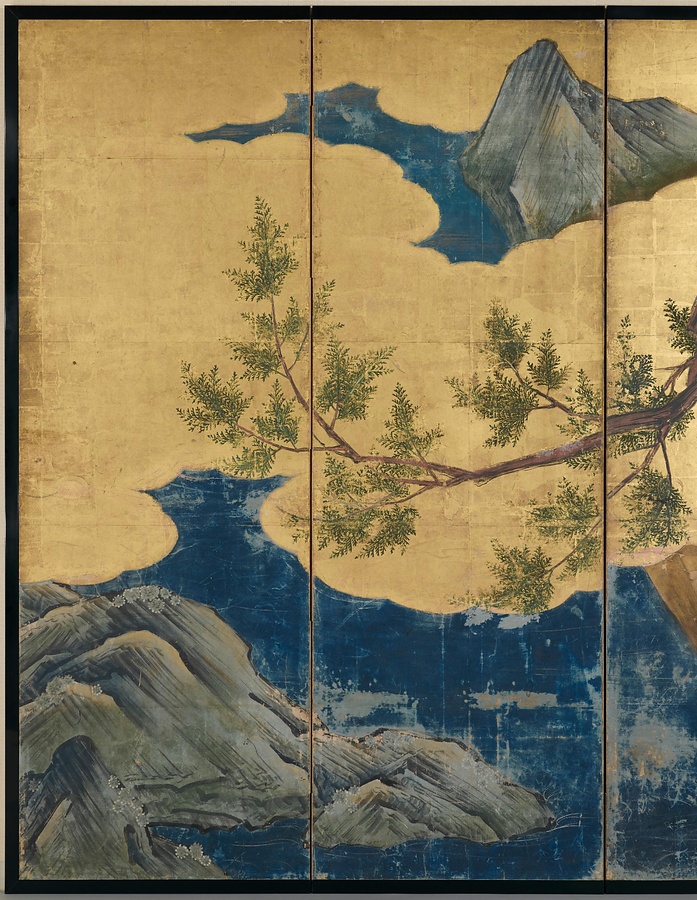 檜図屏風 文化遺産オンライン