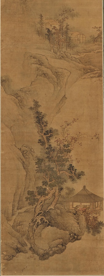 秋景山水図軸 文化遺産オンライン