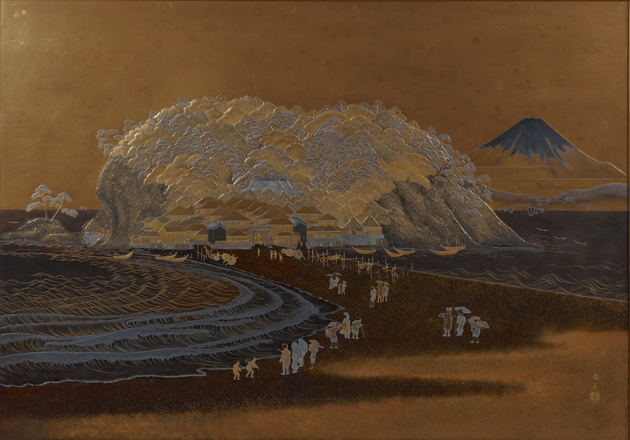 江之島蒔絵額 文化遺産オンライン