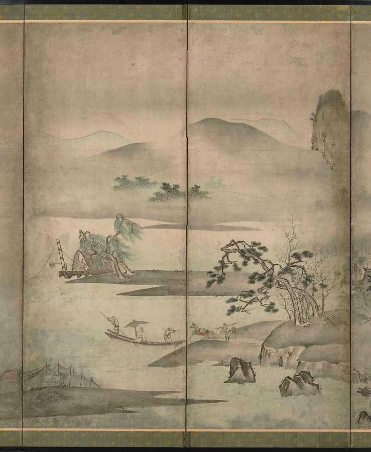 四季山水図屏風 文化遺産オンライン