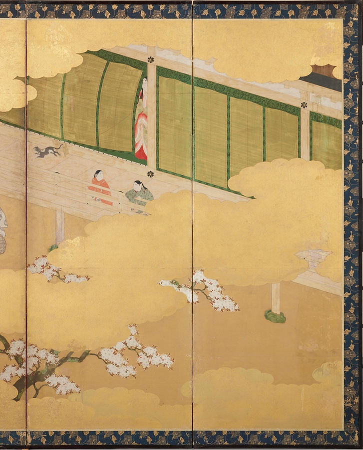 源氏物語図屏風（若菜上） 文化遺産オンライン