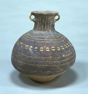 彩陶双耳壺 文化遺産オンライン