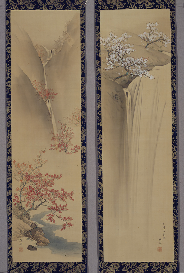 春秋瀑布図 文化遺産オンライン