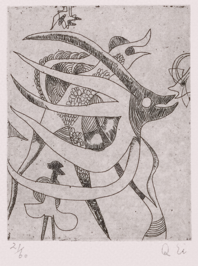 版画集『瑛九・銅版画 SCALE IV』 60 魚 文化遺産オンライン