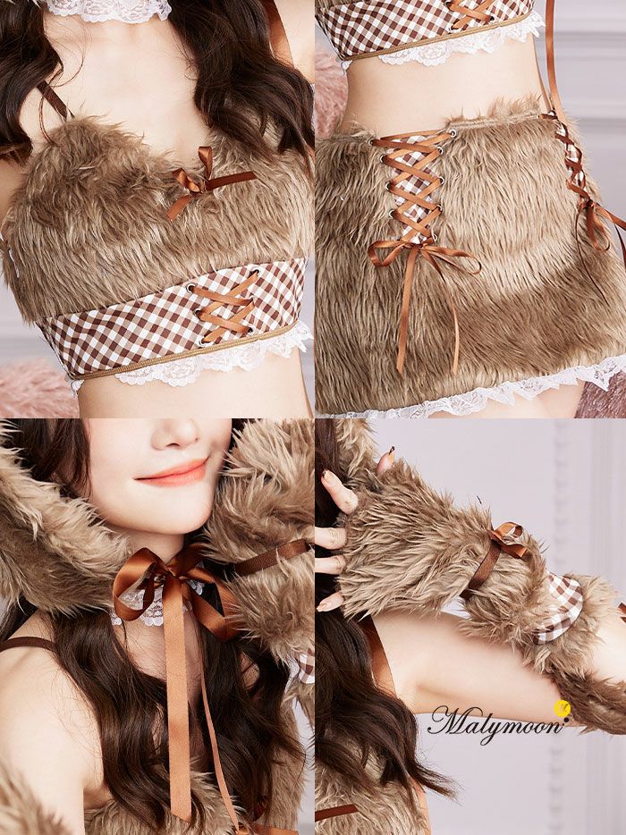 9点セット】Malymoon マリームーン テディバニーギンガムファー