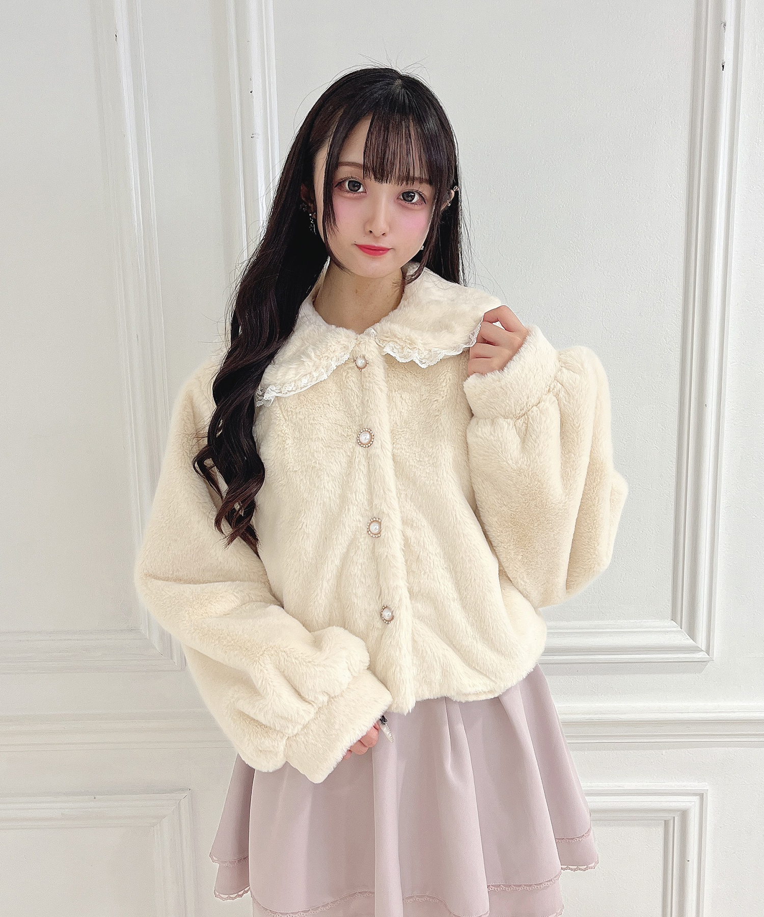 丸衿ショートエコファーコート – BUNNY APARTMENT