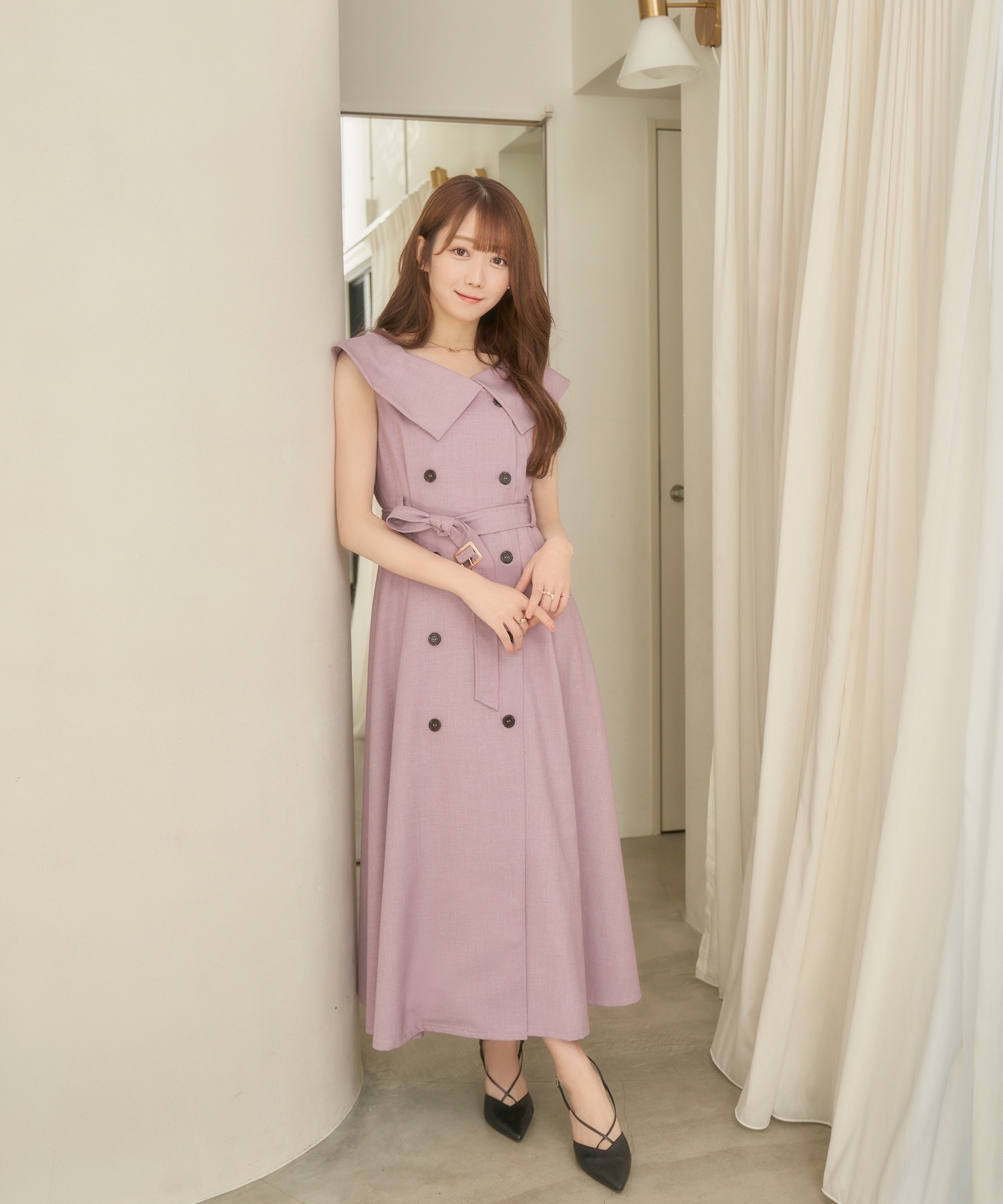 big collar trench one-piece – BUNNY APARTMENT