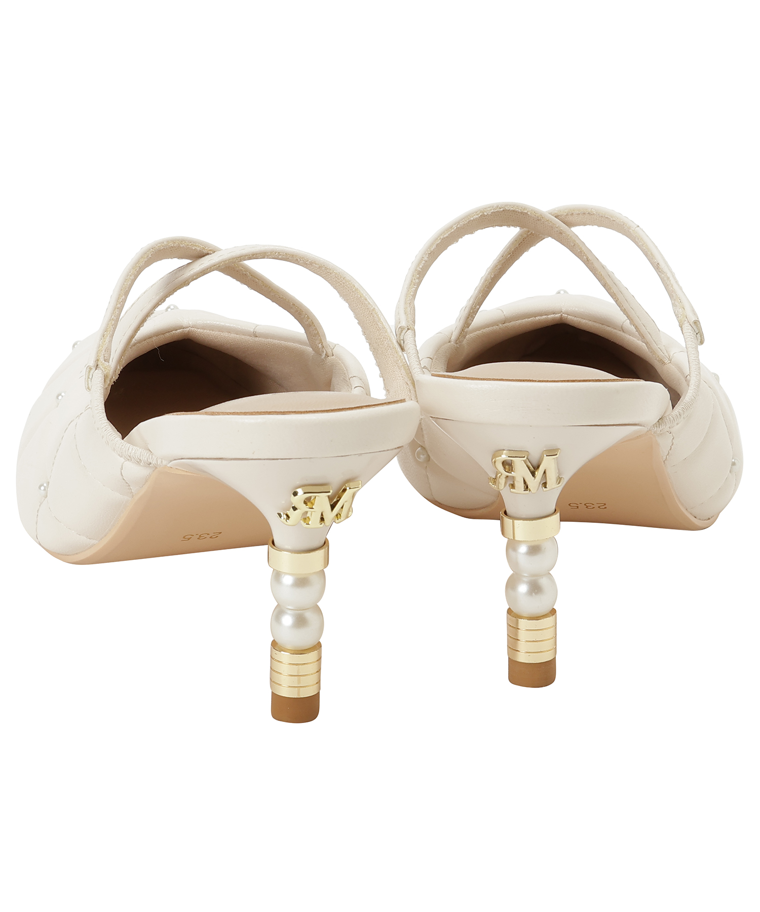Quilting cross mule【ivory】 – BUNNY APARTMENT