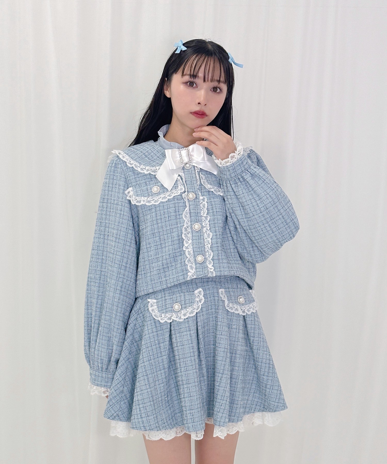 レースフリルツイード_スカートSET – BUNNY APARTMENT