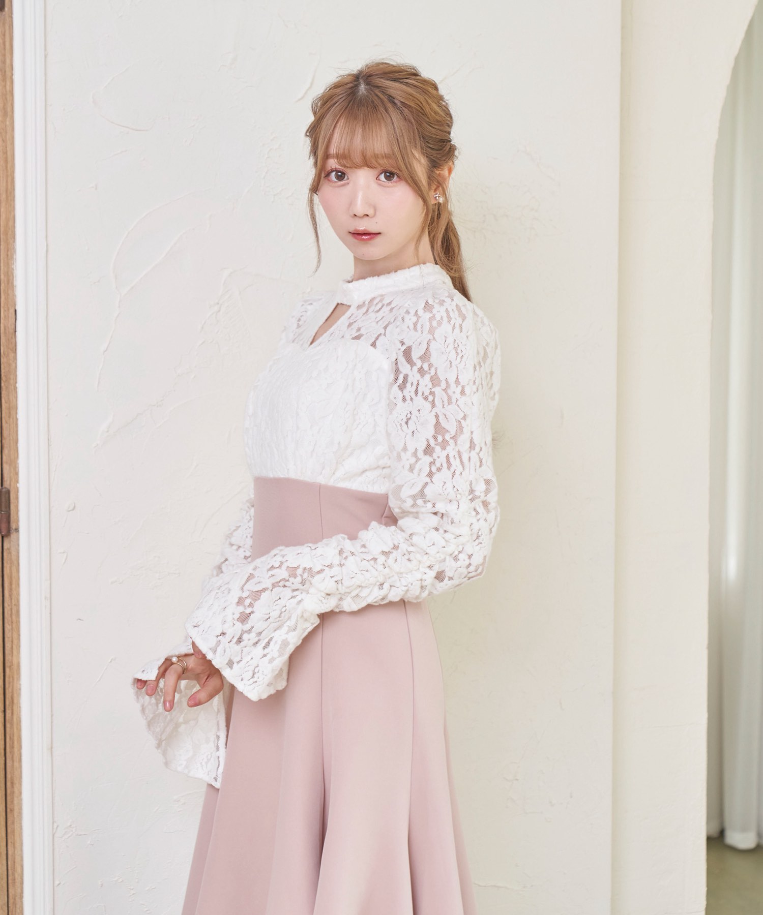 lace docking dress【pink】 – BUNNY APARTMENT