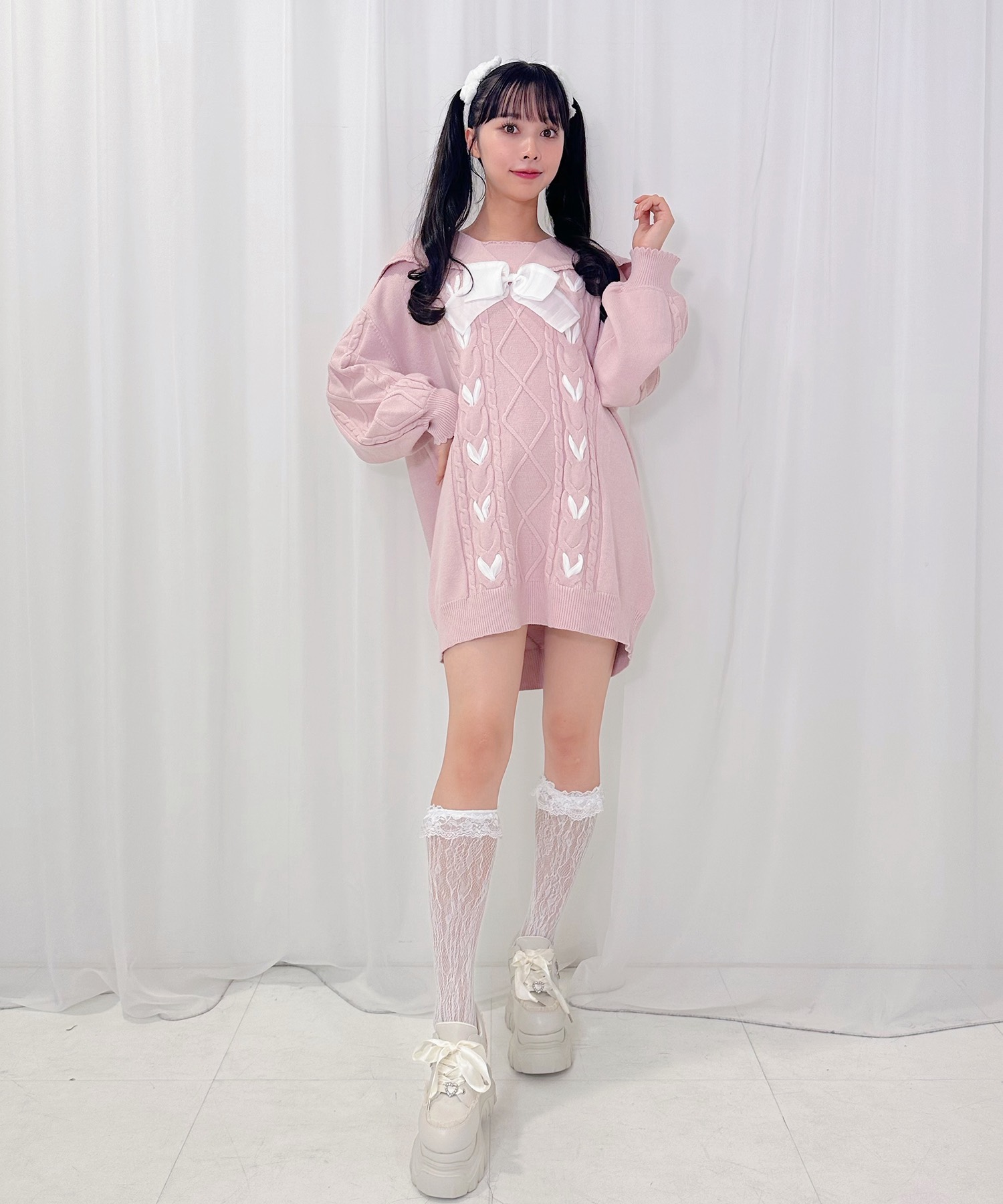レースアップセーラーニットワンピ – BUNNY APARTMENT