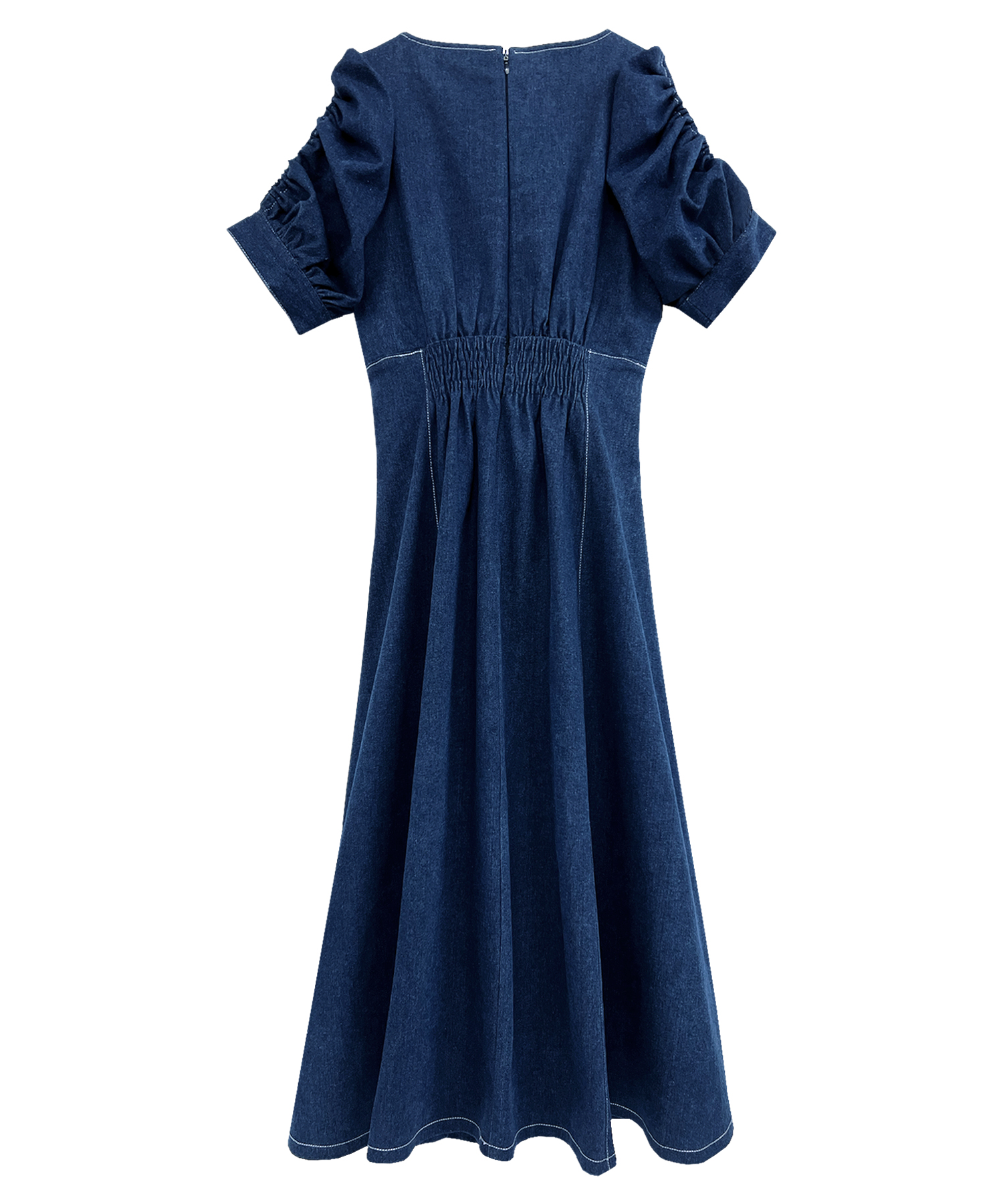 denim puff sleeves dress – BUNNY APARTMENT