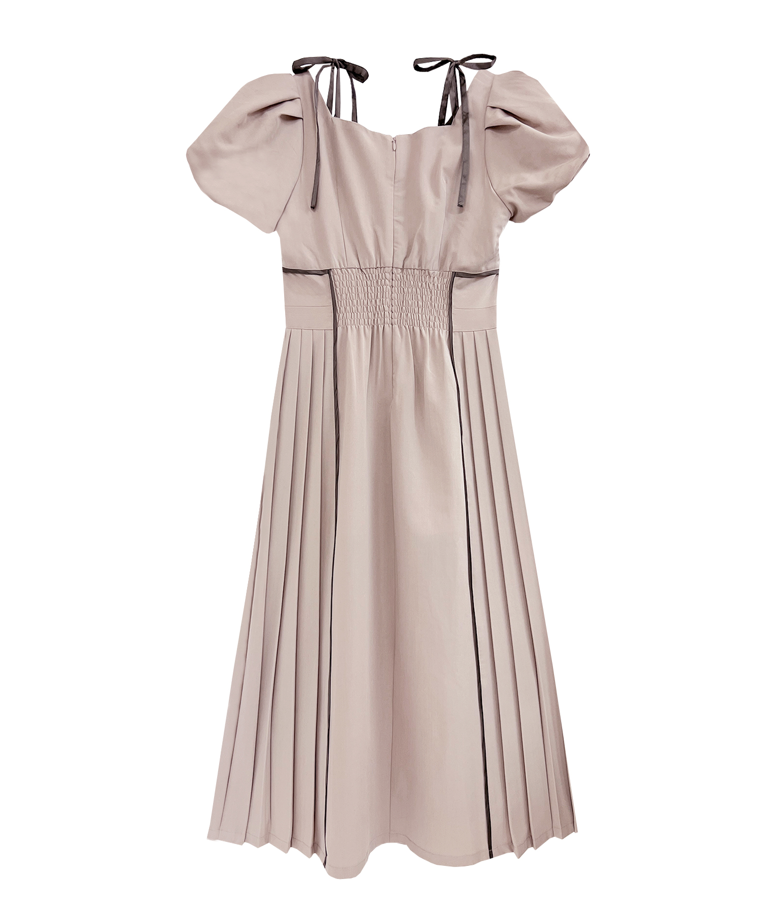 side pleats piping one piece – BUNNY APARTMENT