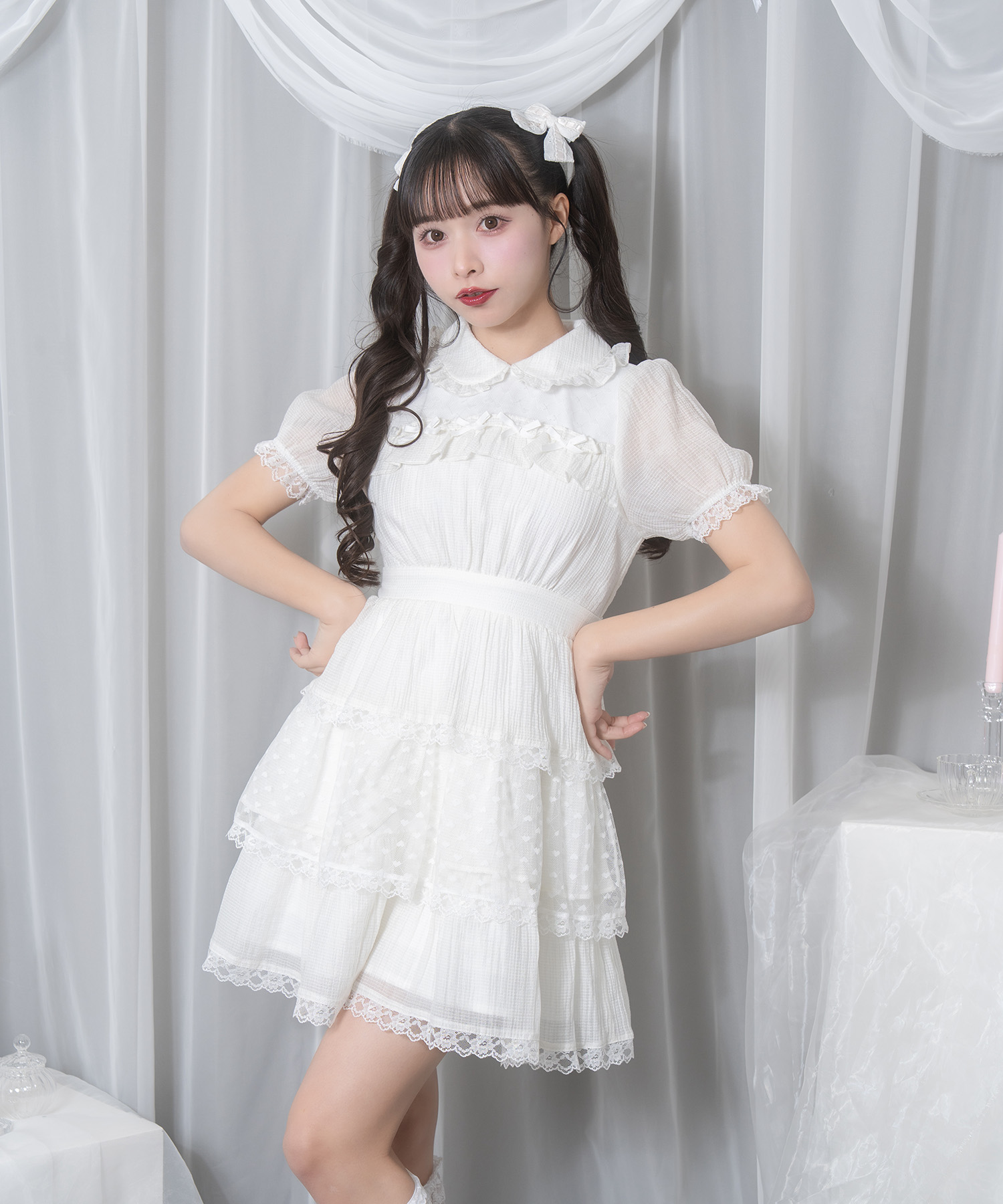 シアーチェックフリルワンピース – BUNNY APARTMENT