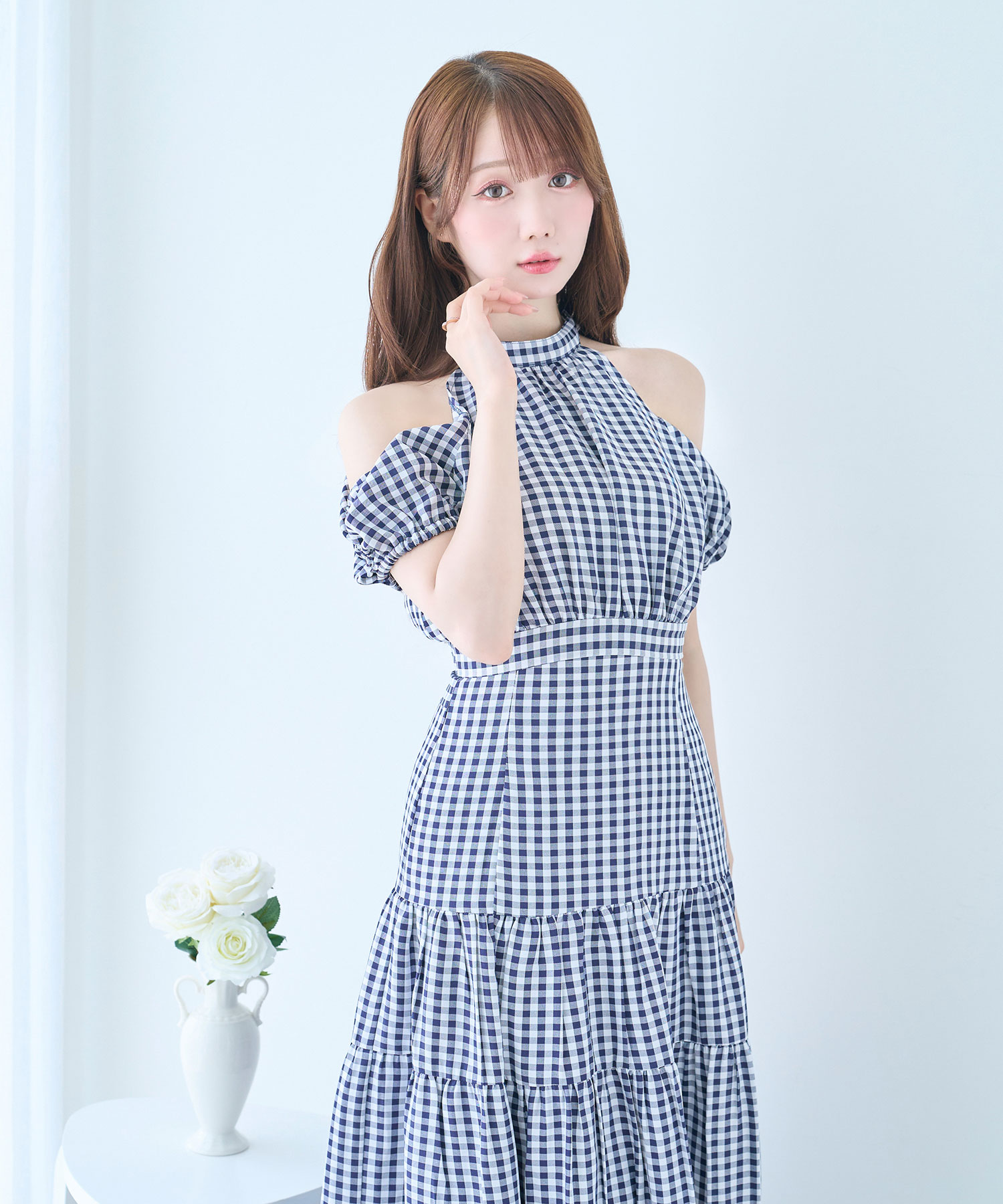 Gingham ame sleeve tops – BUNNY APARTMENT