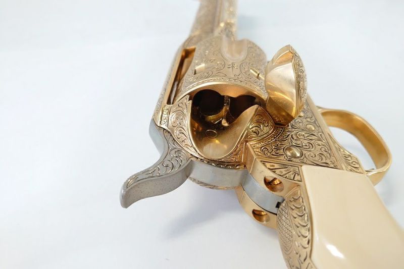 中古 通販 「フランクリンミント ジョン・ウェイン SAA 額縁付 SMG金属