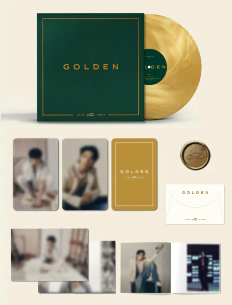 BTS ジョングク「GOLDEN」の豪華グッズ付きアナログ盤が発売決定