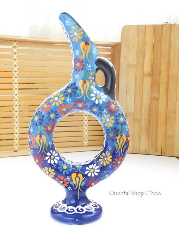 ミニワイン差し・デキャンタ｜27cm：キュタフヤ＊陶器｜カラフル