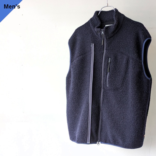 melple ウールパイルベスト Marced Wool Vest （Navy） - C.COUNTLY