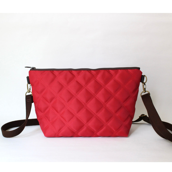 キルティング ショルダーバッグ・レッド ショルダーバッグ sacR 通販