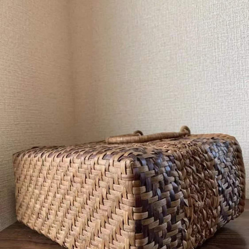 桜皮、山葡萄 山葡萄籠バッグ 桜皮籠バッグ 手作り 山葡萄かごバッグ