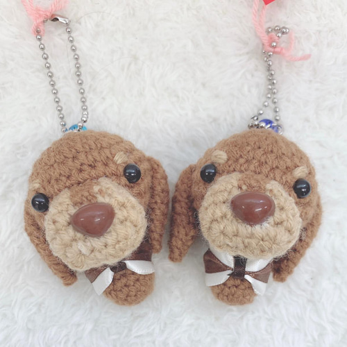 受注製作】ミニチュアダックスフンド☆あみぐるみチャーム