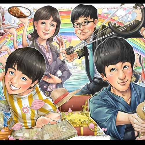 似顔絵【家族】オーダーメイド 漫画風 記念 イラスト 似顔絵ショップ