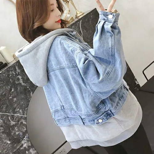 Lillys 秋冬コーデ❤️デニムジャケット レディース パーカー アウター