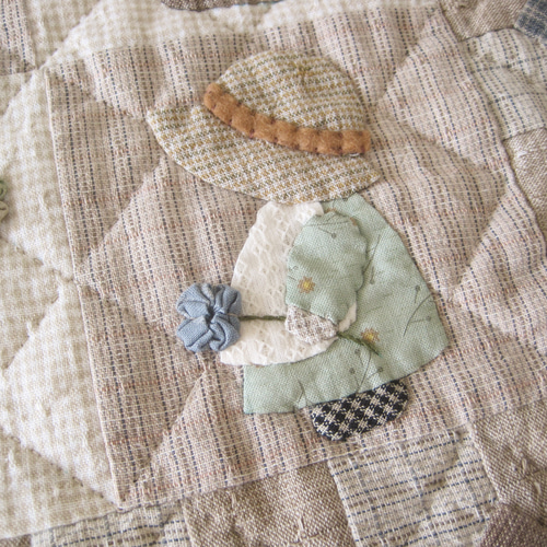 パッチワークタペストリー完成品 スーちゃんのミニタペストリー・お花