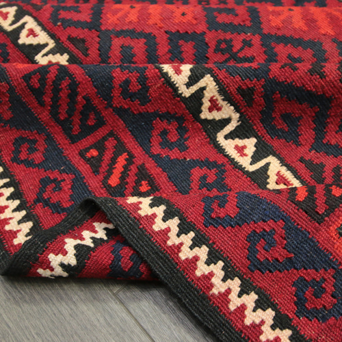 アフガニスタン トライバルラグ マイマナキリム オールド手織りキリム