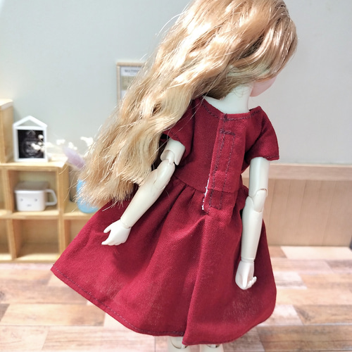 専用】リカちゃん 赤いコーデ 昭和レトロ ワンピース 靴とバッグ付き