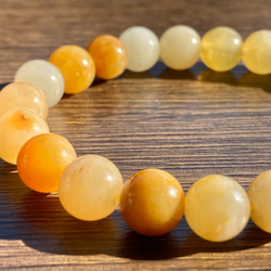 イエロートパーズ(約8mm玉)の天然石ブレスレット！ 落ち着いた
