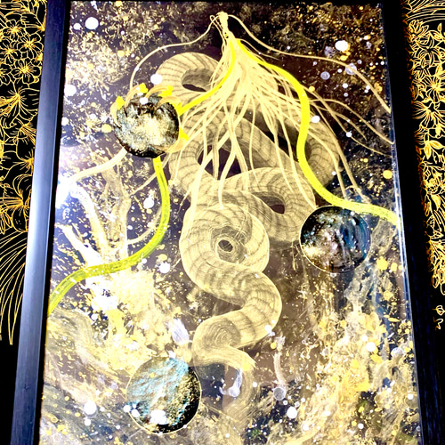 大きさ＆エネルギー2倍！一筆龍エネルギーアート✨縁起物 龍神 絵画