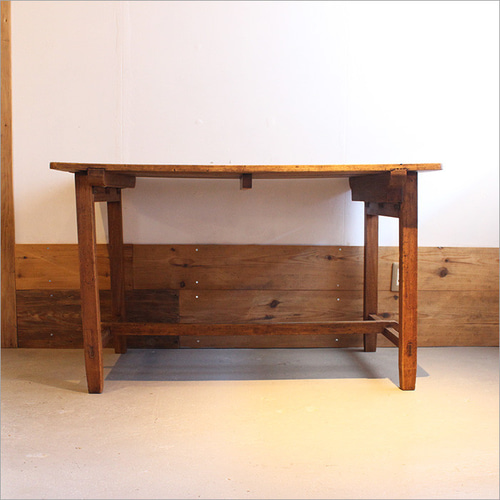 アンティーク 作業台 作業机 欅 無垢材 昭和レトロ 家具 机 店舗什器