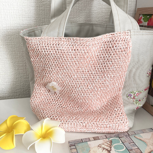 花柄ホヌとお花のハワイアンキルトバック トートバッグ yoyomi 通販