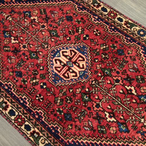 ペルシャ絨毯 ハマダン オールド手織り絨毯 部族絨毯 トライバルラグ