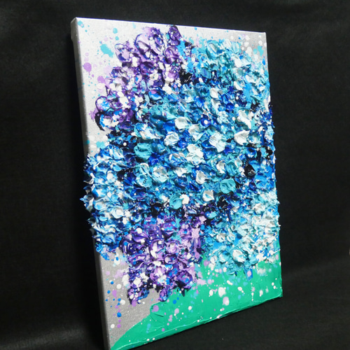 油絵 油彩 油彩画 絵 絵画 【梅雨の花】 絵画 HR 通販 16075649