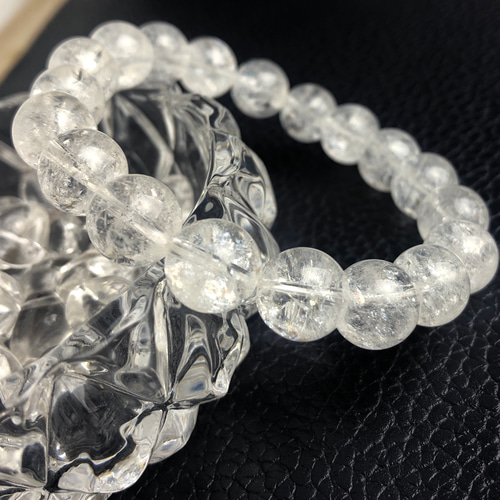 再販多数！幸福へ導く七色虹入り☆天然アイリスホワイト水晶