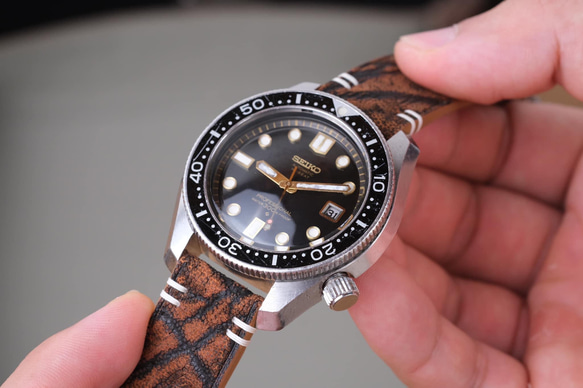 オーダー作製seiko 時計ベルト、象革時計ベルト 腕時計 TOKYO BESPOKE