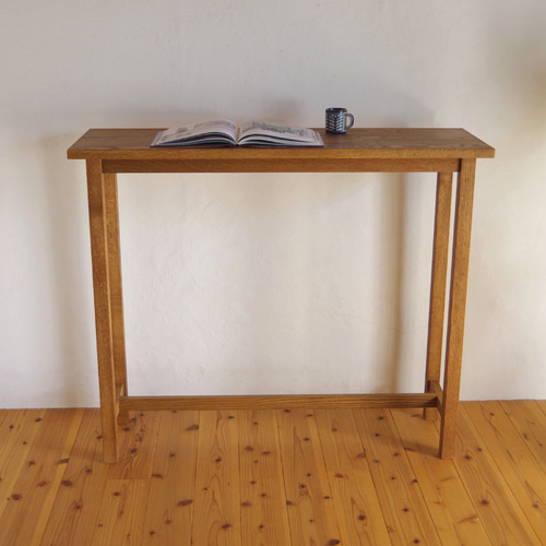 オーク無垢材 カウンターテーブル＊幅120cm ダークブラウン ダイニング