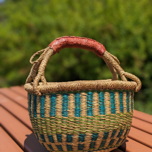 在庫セール❤️ボルガバスケット グリーン かごバッグ フルーツ