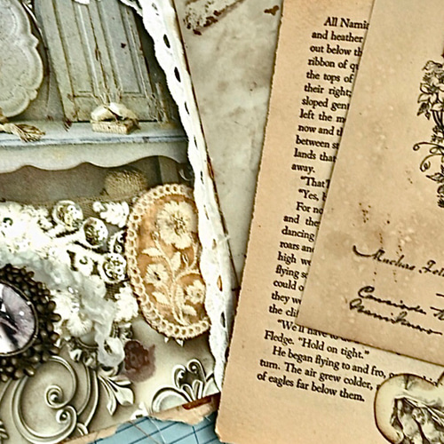 感謝セール』アンティーク調/レースたっぷりジャンクジャーナル雑記帳