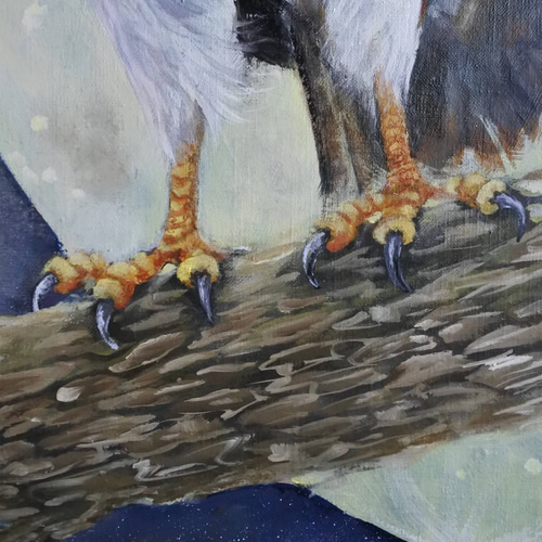 鷹の油絵F10号原画”Fly to the universe” 絵画 mimoza 通販 17957162