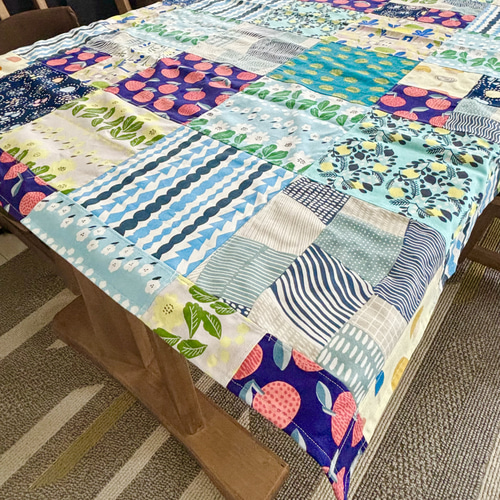 北欧柄 パッチワーク テーブルクロス マルチカバー テーブルクロス