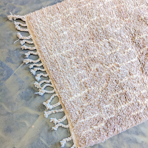 本物のベニワレンラグ-No12 101×140 モロッコ ピンク カーペット 絨毯